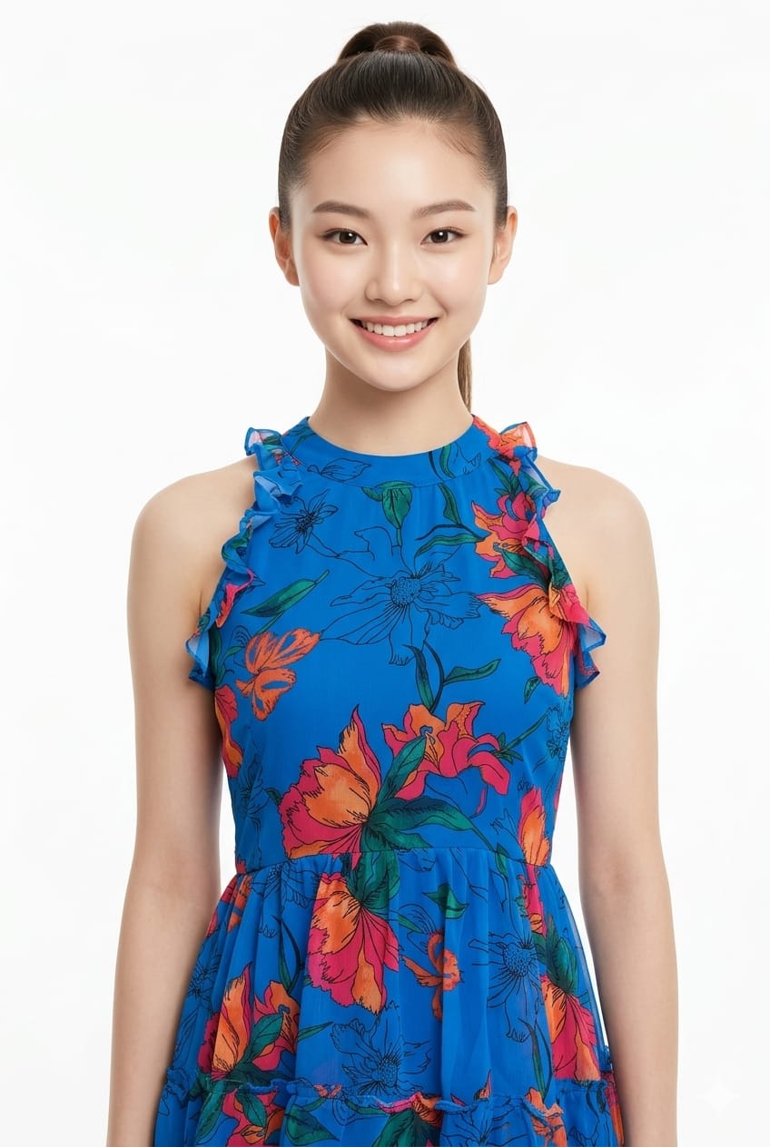 Floral Tiered Ruffle Mini Dress